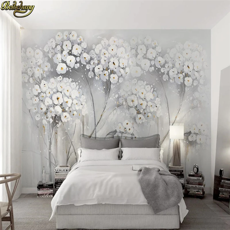 beibehang Custom Photo Wallpapers Large Mural Wall Stickers Slightly Elegant Oil Paintings Scandinavian TV Wall Background Walls