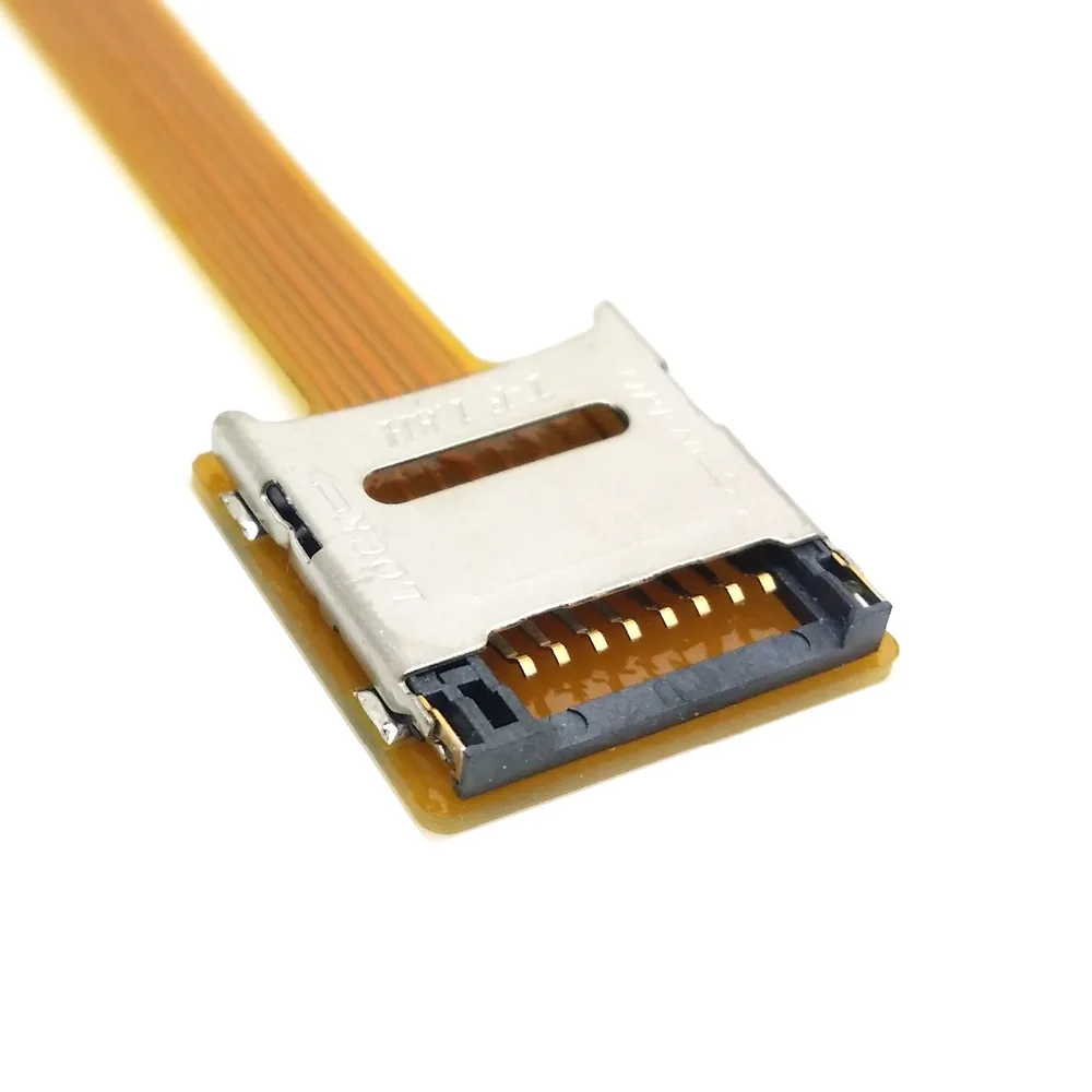 Micro SD TF Memory Card Kit Male to Female Extension Cable Soft Flat FPC Cable Extender 10cm