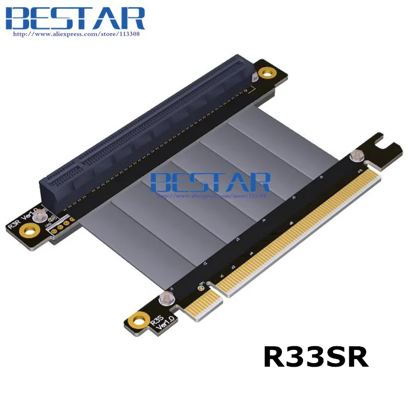 Riser Gen3.0 PCI-E 3,0 16x macho a pcie x16 hembra codo derecho e izquierdo PCI Express Riser Cable de extensión de tarjeta gráfica 5cm - 50cm