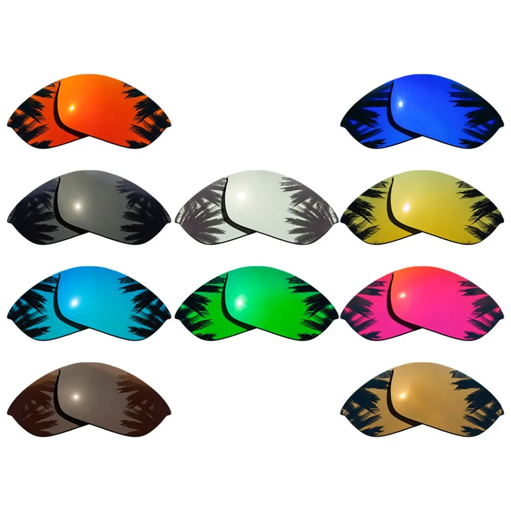 Polarized Mirrored Coating Replacement Lenses for-Oakley Half Jacket 2.0 Frame Multi-Colors