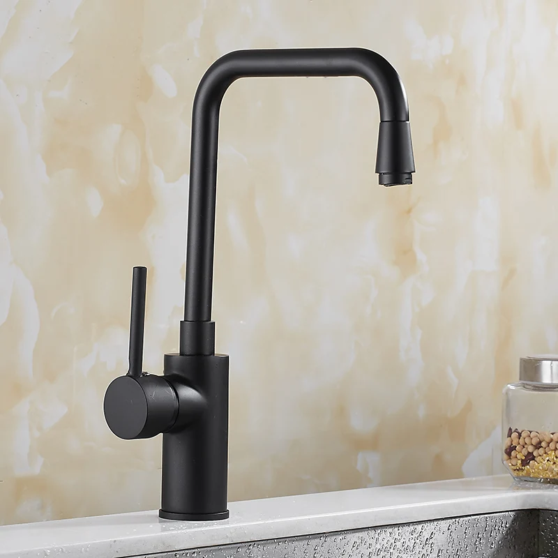 Black Kitchen Faucets 360 Degree Rotation Water Filter Tap Water Faucets Solid Brass Sink Tap Water Mixer