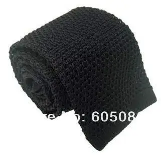 

HOOYI 2019 Slim Wool ties for men black knitted tie