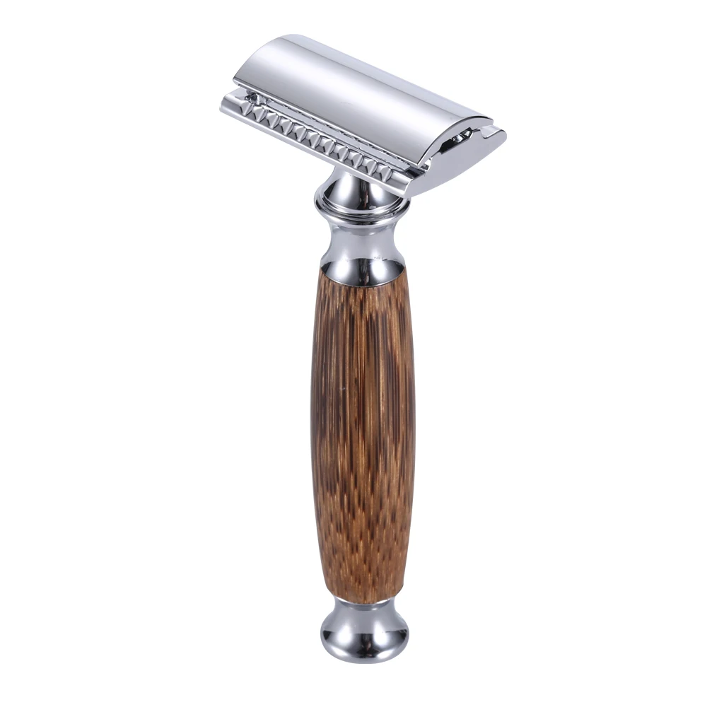 New Men Shaving Manual Classic Safety Razor Bamboo Handle DE Double Edge Razors Metal Men Shaver