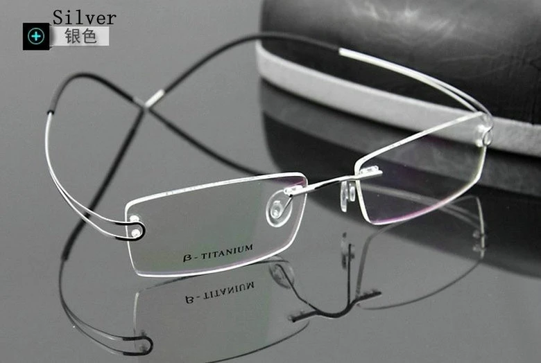 6 Colors Bestseller Super Flexible BN Rimless Non-screw 100% Beta Pure Titanium Eyeglasses Frame Optical Spectacle frame glasses