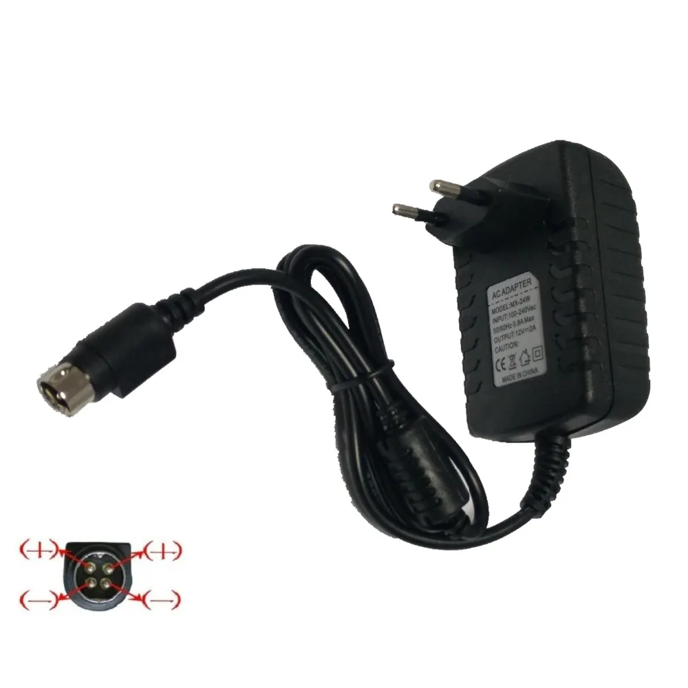 EU AC DC Adapter 12V 2A 4 PIN for Hikvision Video Recorder 7804 7808H-SNH CWT KPC-024F DVR NVR Power Adaptor Charger