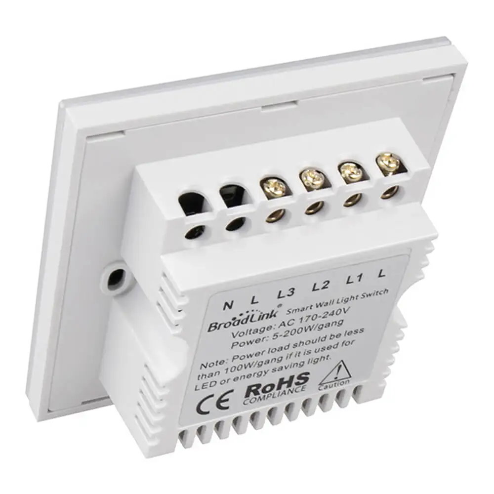Broadlink TC2 1/2/3 Gang telecomando per casa intelligente Standard del regno unito tramite RM Pro interruttore della luce tattile a parete 1 Via