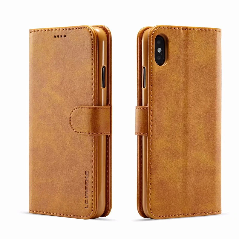for iPhone XS Max XS XR X 8 7 6 6S Plus Case Leather Flip Case 2 Crad Slot Photo Frame Cover for Apple X R S 10 Funda Housing
