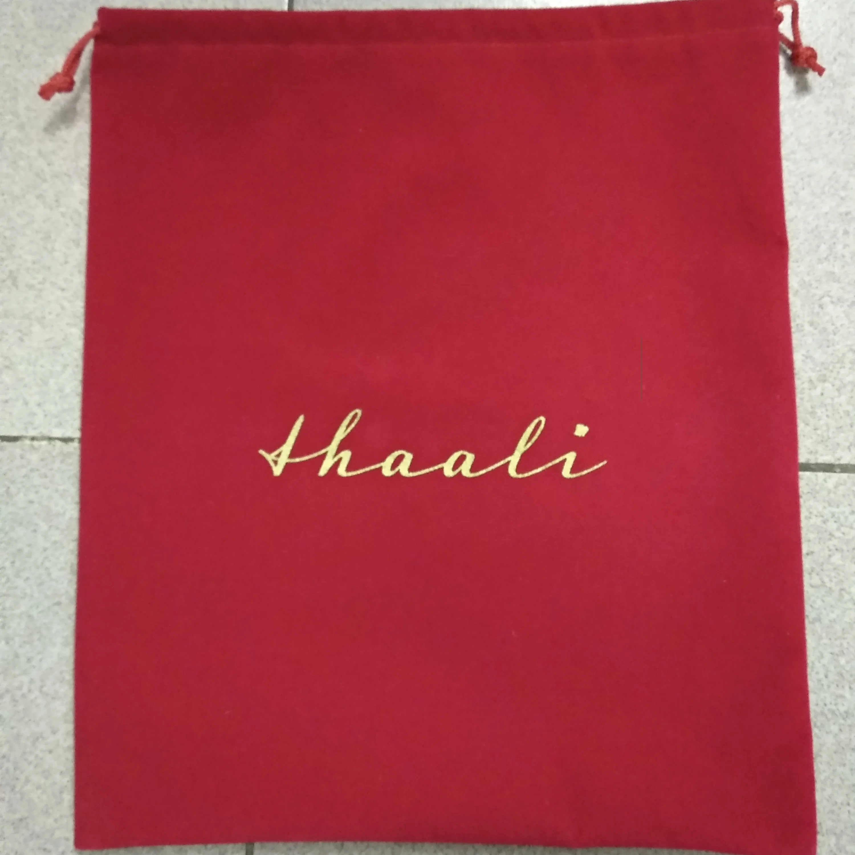 High quality velvet jewelry pouch gift pouch drawstring bag custom 30*30cm hair dryer packaging bags dust bags for gift storage