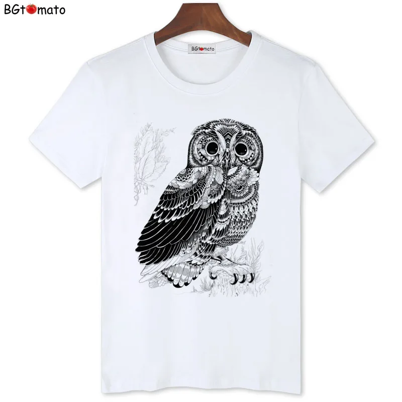 BGtomato Brand Fashion Mens T-shirt New Summer style Printed Owl  Men t shirt Space Casual Fitness Clothing Tops Tees