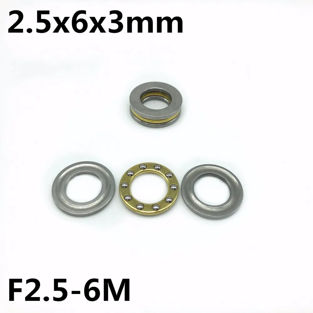 50Pcs F2.5-6M 2.5x6x3 mm Axial Ball Thrust Bearing plane thrust ball bearing High quality