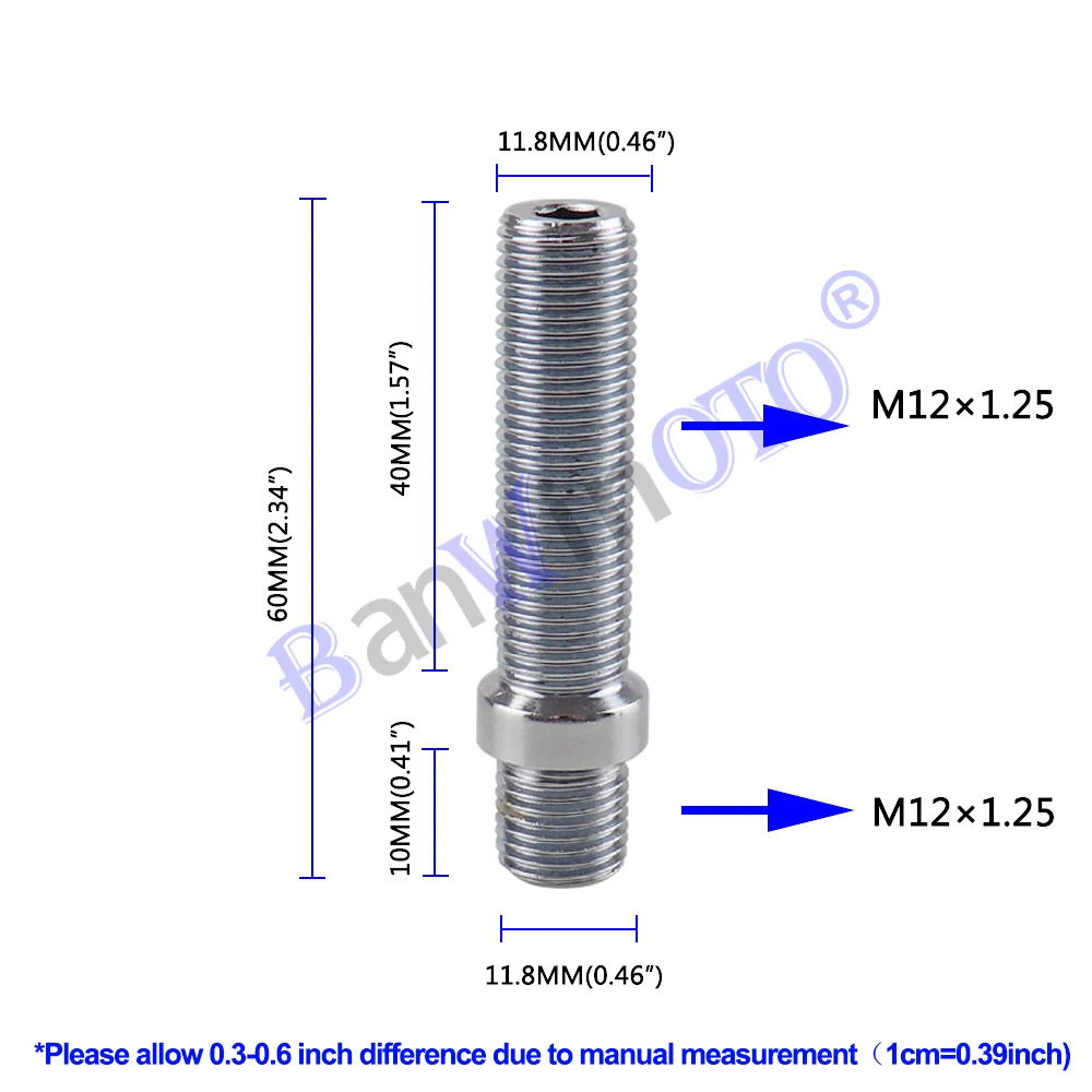 확장 휠 스터드 변환 키 큰 러그 볼트 나사 어댑터 키트, 고품질, M12x1.25,M12x1.5,M14x1.25,M14x1.5, 1 개