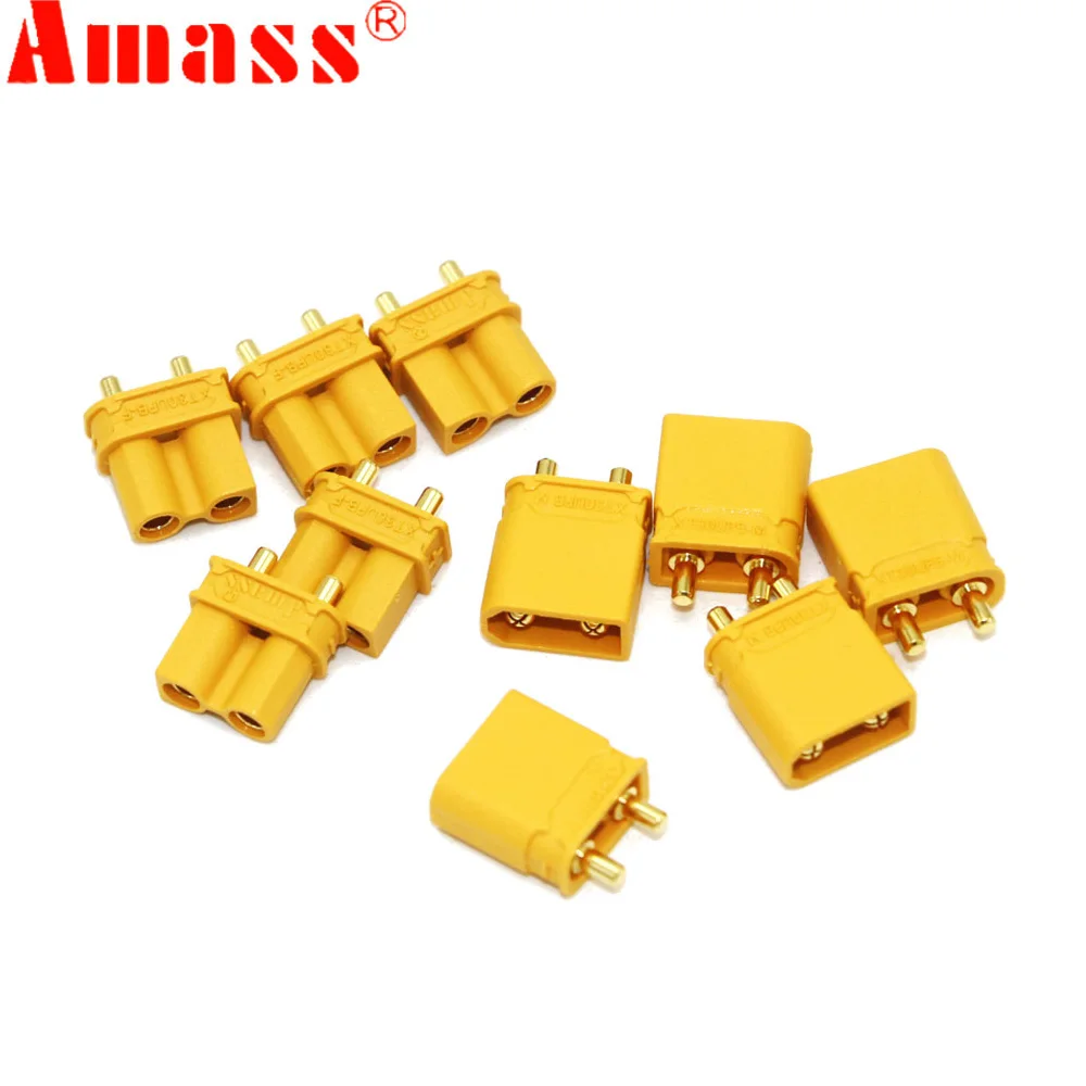 10pcs Amass XT30UPB XT30 UPB 2mm Plug Male Female Bullet Connectors Plugs for RC lipo battery (5 Pair)