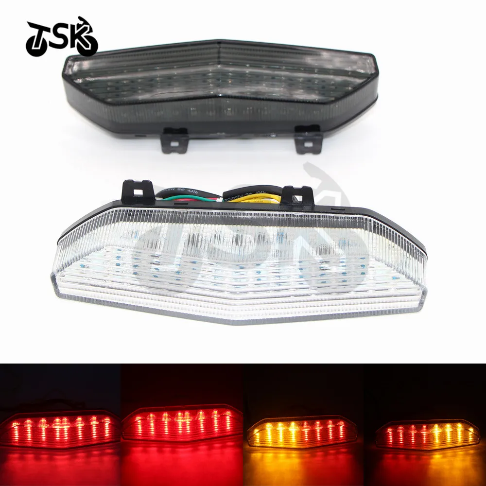 For Kawasaki Ninja ZX 6R  ZX6R 2007 2008 Motorcycle Rear Turn Signal Tail Stop Light Lamp Integrated