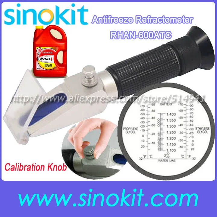 

Hot sales New Design with Calibration knob antifreeze battery Ethylene Glycol refractometer - RHAN-600ATC