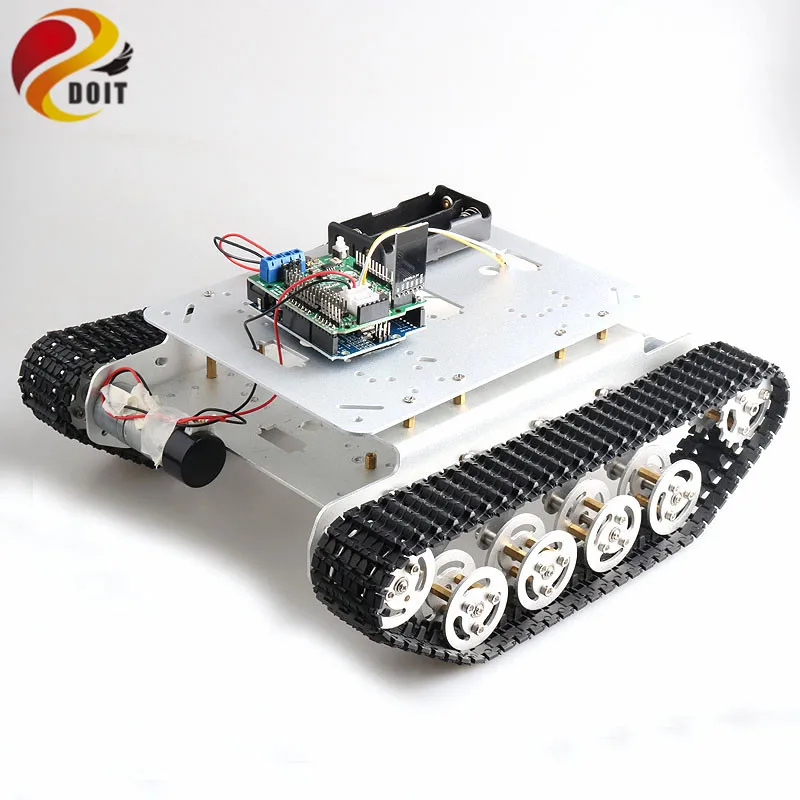 RC Smart Robot Tank Chassis Robotic Base with Dual DC Motor+ for Arduino+Motor Driver Board for DIY Project TSD100