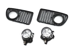 Front Fog Light & Grille Kit For VW Volkswagen Golf MK4 R32