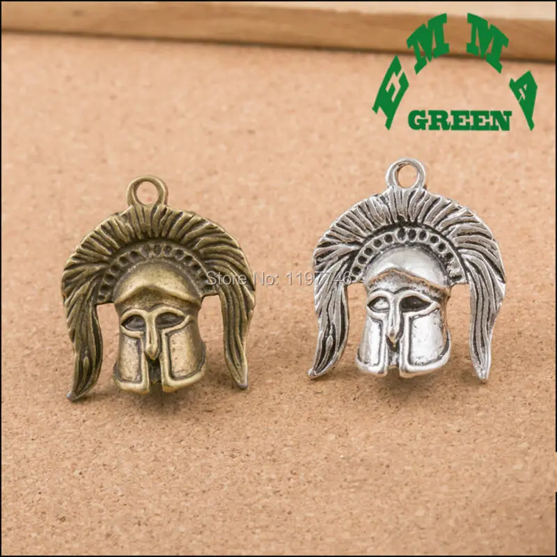 2017 New Various Design Bronze Silver Tone 3D European Helmet Baseball Cap Hat Charms Pendant Jewelry For Women Bracelets DIY