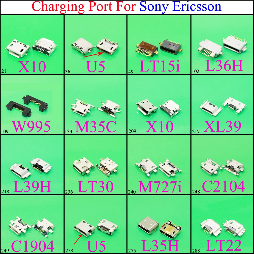 YuXi USB Jack Tablet PC Smartphone mobile phone Charge socket Micro USB Connector for Sony Ericsson x10 U5 LT15i l36h w99s l35h