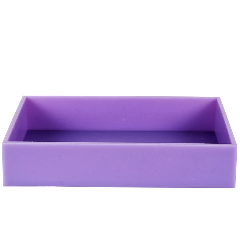 Super Big Size Silicone Soap Mold Rectangular Flexible Large Mould with Wooden Box