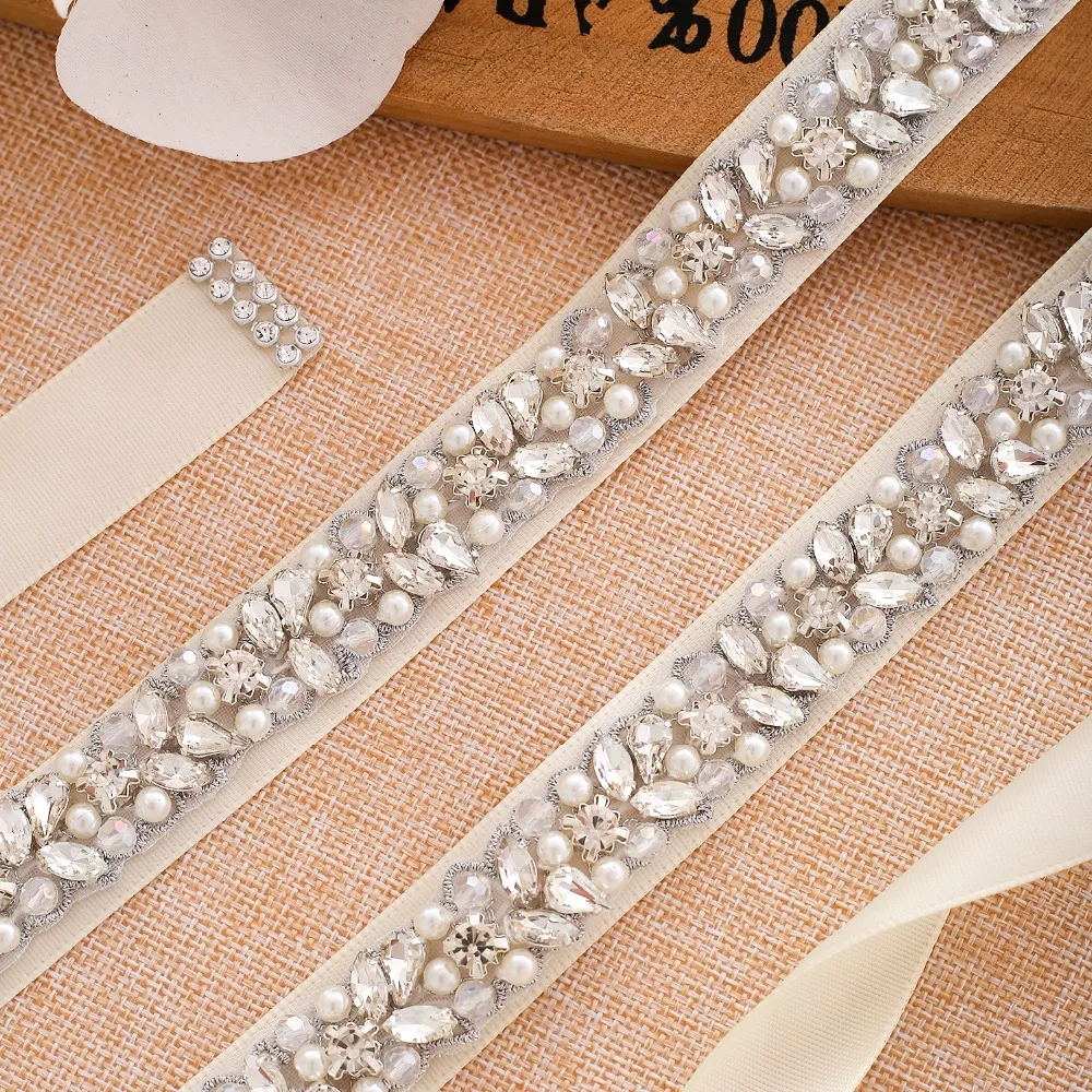 SESTHFAR – ceinture de mariée en strass, en cristal or Rose, faite à la main, en diamant, pour robe de demoiselle d'honneur, accessoires de mariage