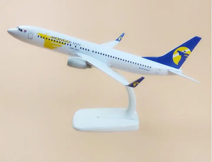 

20cm Metal Plane Model Air Mongolian Airlines Boeing 737 B737 800 Airways Airplane Model w Stand Aircraft Kids Gift