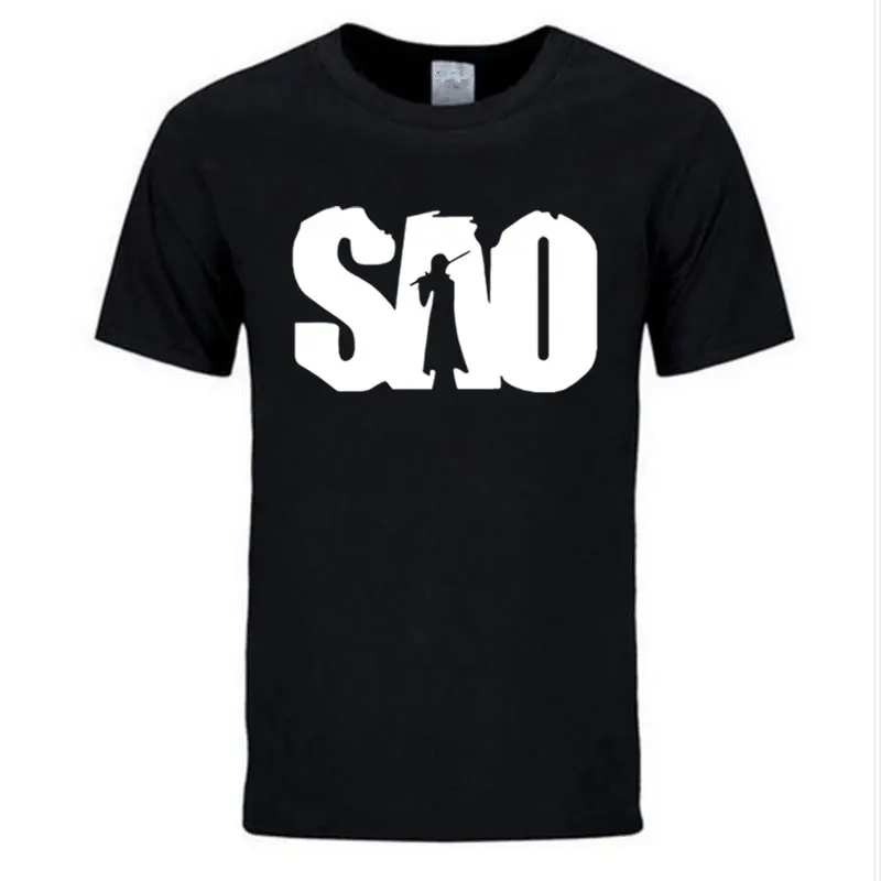 2019 summer hot Fashion brand clothing SAO letter print casual streetwear hip hop men's t-shirt cotton fitness