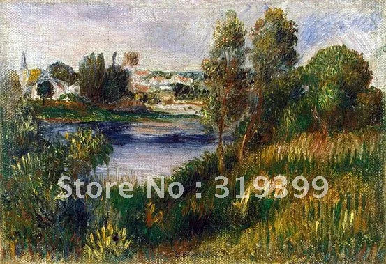 

Oil Painting Reproduction on linen canvas,landscape at vetheuil by pierre auguste renoir , Free Fedex Shipping,handmade,Museum