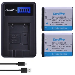 DuraPro Li-40B Li-42B NP-45S Battery+LCD USB Charger for  Fujiflim NP-45 NP 45A 45B 45S For Nikon EN-EL10 FinePix XP70 XP60 XP50