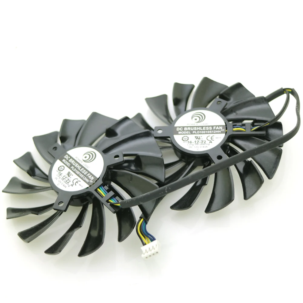 Free Shipping 2pcs/lot PLD10010S12HH DC12V 0.40A 95mm 4Pin For MSI GTX1060 1070 1070Ti 1080 RX570 RX580 ARMOR Graphics Card Fan