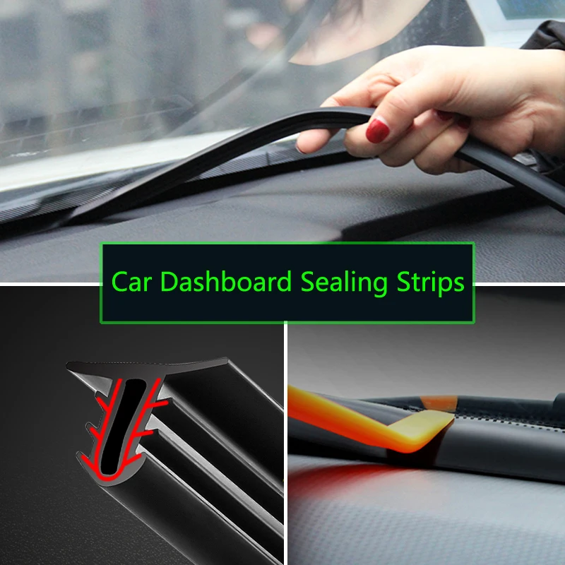 Car Soundproof Rubber Seal Dashboard Sealing Strip Styling Sticker For Renault Koleos Megane Scenic Fluence Laguna Velsatis