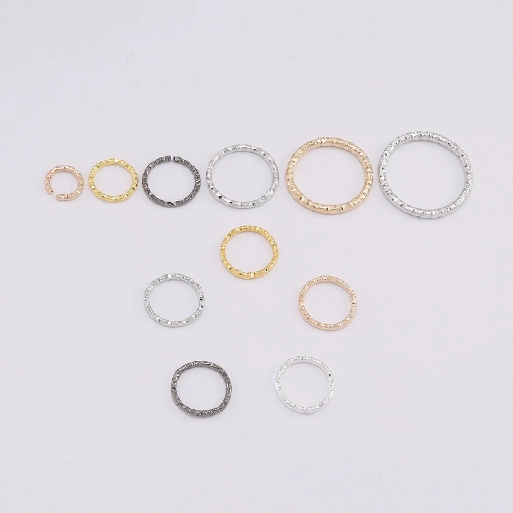 8-20mm 100pcs Open Split Rings Round Jump Rings Twisted jump rings Connector For Jewelry Makings Findings Supplies DIY