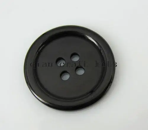 300pcs SALE SAVE medium Big Black Resin Buttons - 25mm  4 holes edged