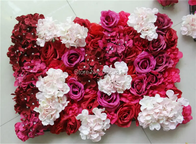 SPR mix color 10pcs/lot good quality personized rose and peony artificial flower wall for stage background decoration