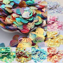 150pcs/Lot 13mm Gold Undertone Shell shape Loose Sequins Wedding confetti DIY Sewing Material Party decoration Accessories