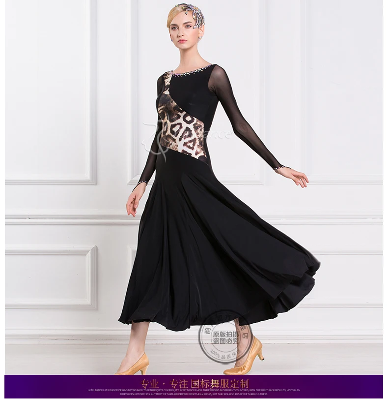 Dame Angepasst Ballroom Dance Kleid Mädchen Walzer Tango Tanzen Kleider Weibliche Standard Flamenco Bühne Ballsaal Kostüme D-0416