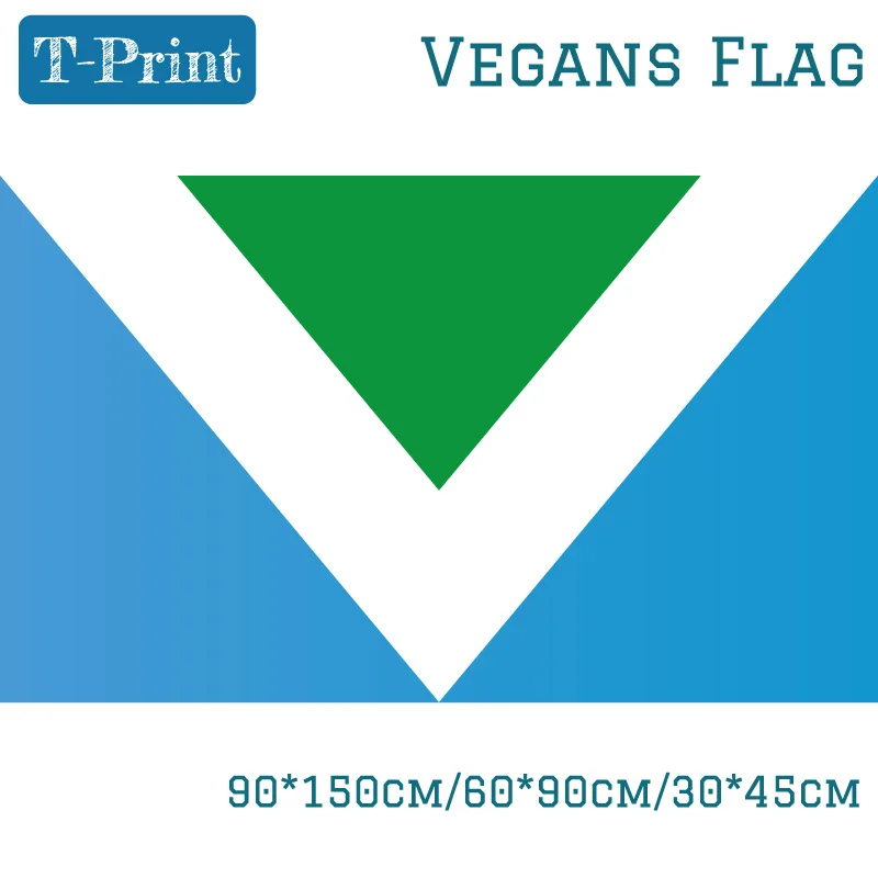 

60*90cm Banner Flying 150*90cm Veganism Flag International Vegans Flag For World Vegetarian Day 15*21cm