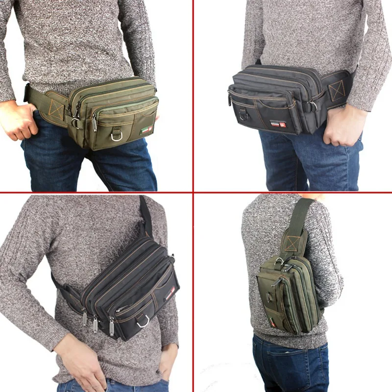 Nieuwe Mode Mannen Tas Hoge Kwaliteit Rits Schoudertas Fanny Pack Geld Riem Taille Pouch Oxford Casual Mannelijke Reizen portemonnee Portemonnee