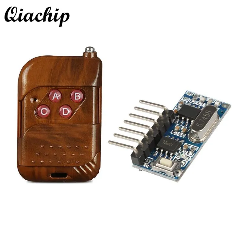 

433mhz RF remote Relay Receiver Module Wireless 4 CH Output With Learning Button and 433 Mhz RF Remote Controls Transmitter Diy