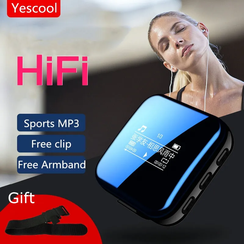 

16GB Bluetooth MP3 player mini stereo walkman with Clip and Armband Dictaphone for Sports jogging hifi lossless music player