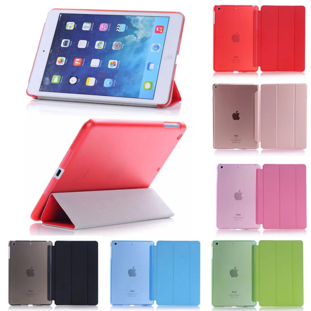 For iPad Mini 1 2 3 Case Protective Cover PU Leather Cover Smart Flip Case For iPad mini 3 Auto Sleep wake Trifold Stand Funda