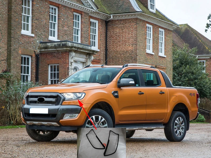 

2016-2018 For Ford Ranger Everest Endeavour Accessories Chrome Front Lights Surround Trim Suitable For FORD RANGER EVEREST 2pcs