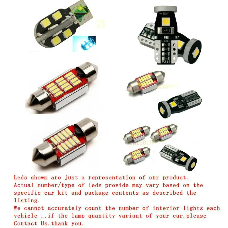 

Car Led Interior Lighting For Skoda FABIA1 FABIA3 ROOMSTER Auto automotive Car Led Reading dome lights bulbs for cars 8pc