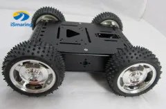 Official iSmaring 4WD Metal Robot Car Chassis with Strong Motor Platform form DIY Smart Car Kit