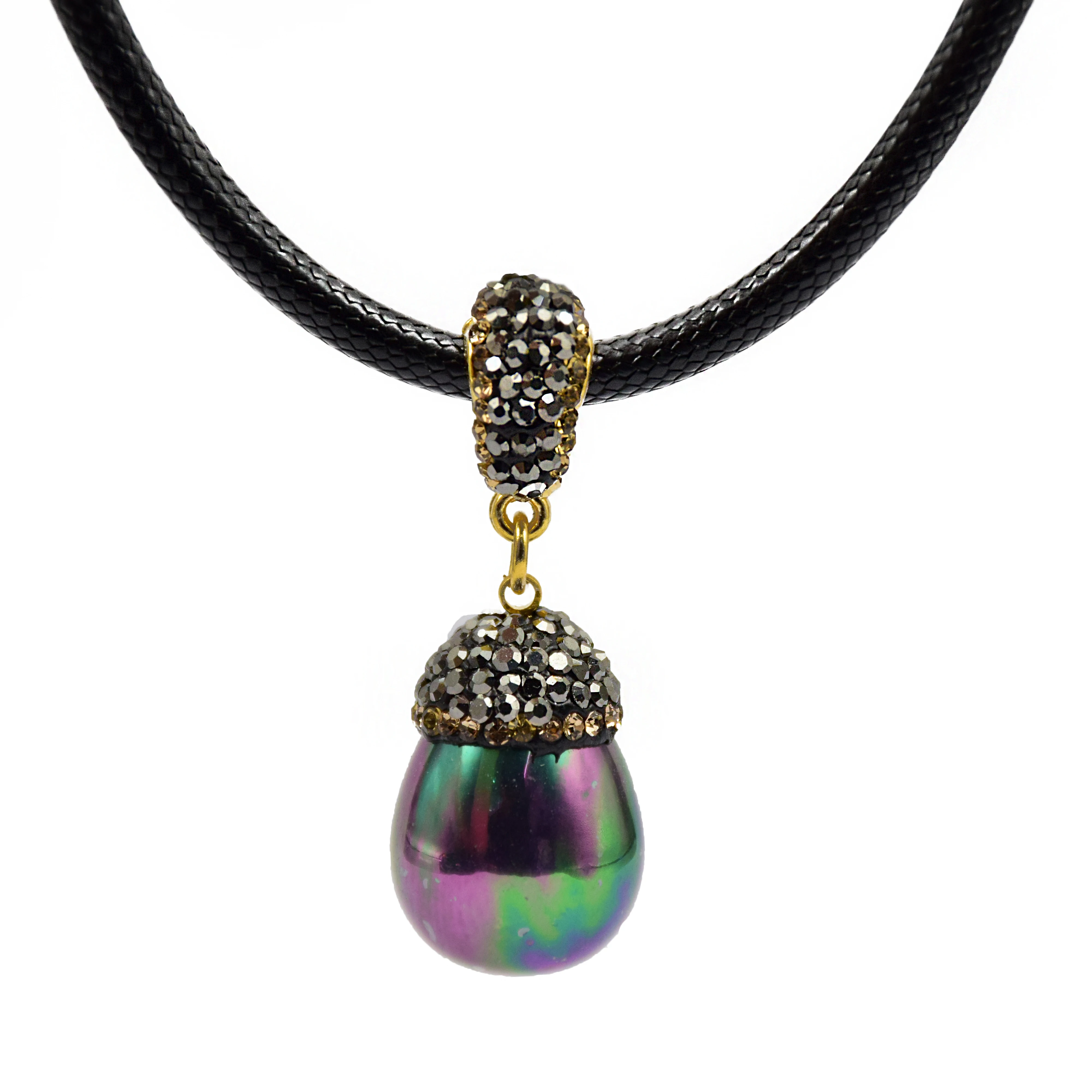 YM SHIPIN shell necklace women water drop pendants leather rope chain necklace men necklace 2019 boho jewelry trendy