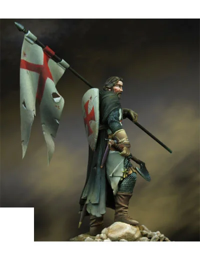 New Unassembled 1/24 75mm ancient Knight of the Cross 75mm  figure  Resin Kit DIY Toys Unpainted kits