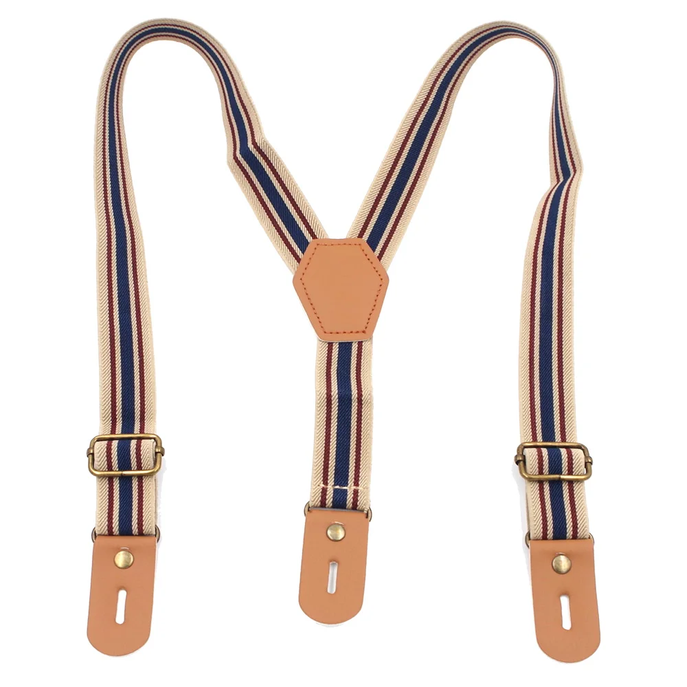 ใหม่ Kid'sButtons Suspenders เด็กวงเล็บปรับเด็กปุ่มสายคล้องคอ Tirantes Bretelles ความกว้าง: 2.5ซม.ความยาว: 65ซม.