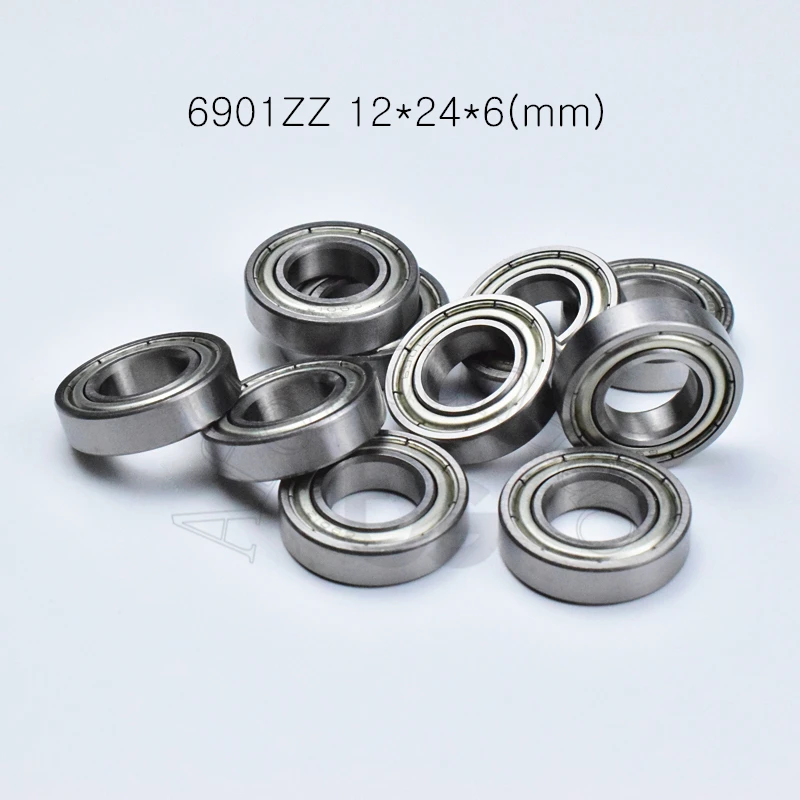 Bearing 10pcs 6901ZZ 12*24*6(mm) chrome steel Metal Sealed High speed Mechanical equipment parts