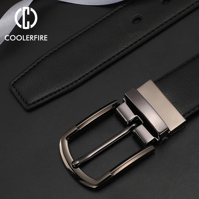 Men Genuine Leather Belt 100cm 110cm 120cm 130cm 140cm 150cm  160cmReversible Buckle Brown and Black Business Dress Belts for Men -  AliExpress 200000297