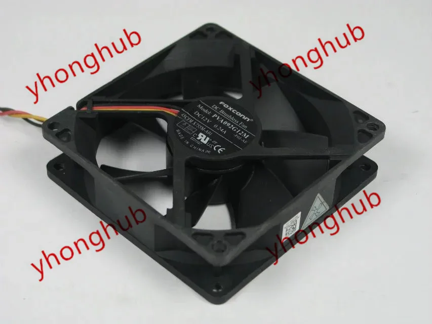 

F0XCONN PVA092G12M DC 12V 0.24A 3-Wire 90x90x25mm Server Cooling Fan