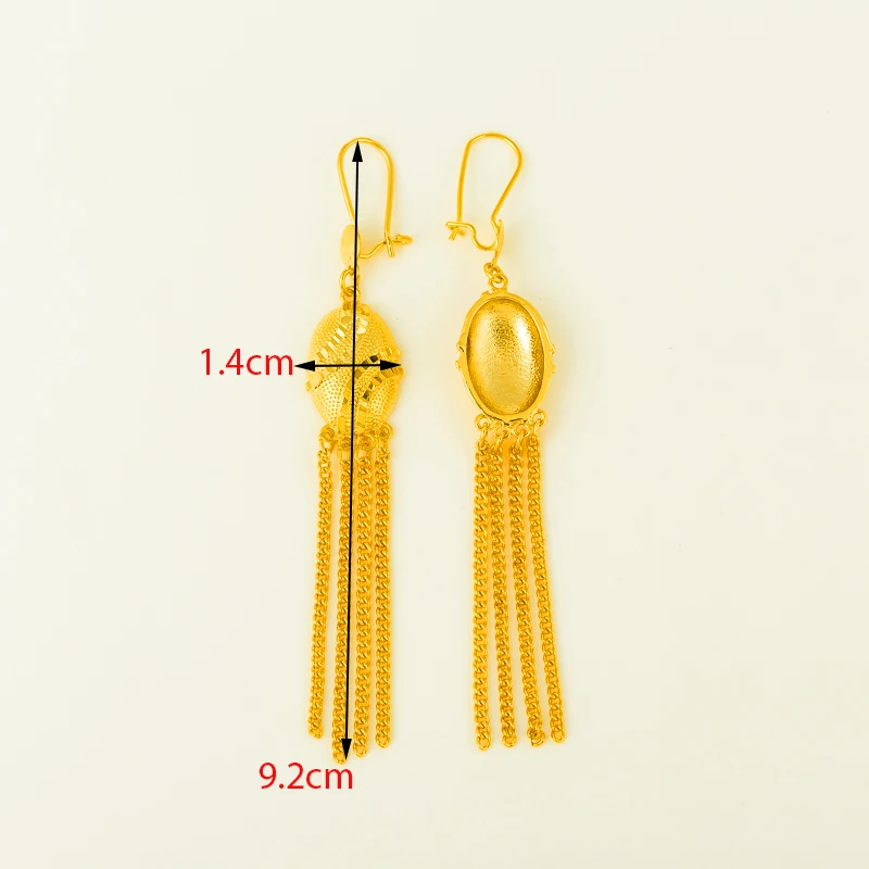 Ethiopian Earrings Arab African Eritrea Habesha Gifts  Gold Color S Jewelry for Women/Girl Wedding Party image 2